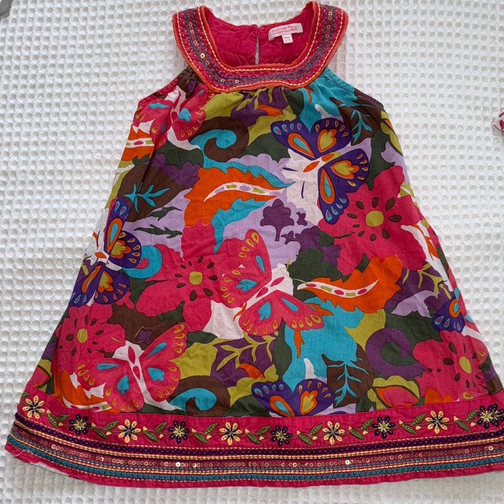 Butterfly by Mathew Williamson Dress EUC GIRLS 3-4